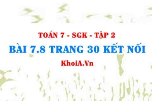 Bài 7.8 trang 30 Toán 7 Kết nối tri thức Tập 2